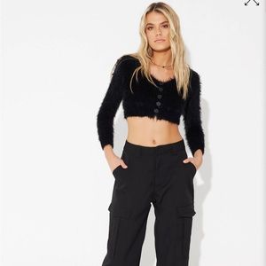 Brand new black cropped top in small